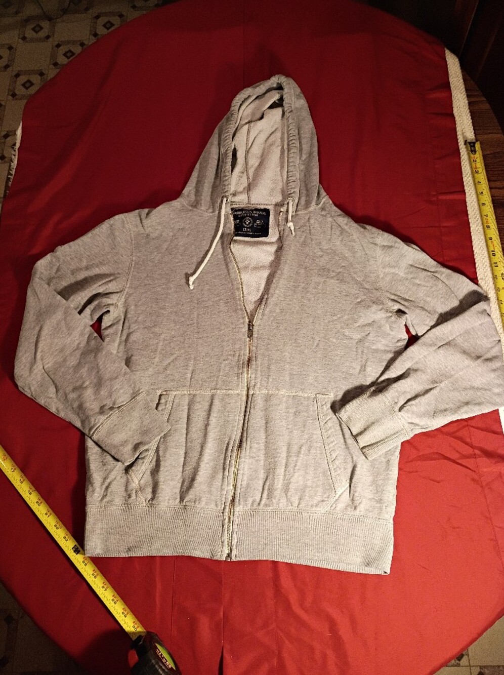 American Eagle Outfitters Light Gray Zip-Up Hoodie